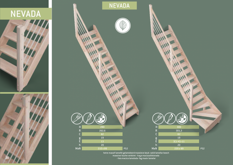Pagina 21-Scari in kit din lemn si din metal SOGEM Catalog, brosura Romana, Engleza, Germana, Franceza,...