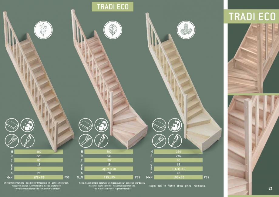 Pagina 22-Scari in kit din lemn si din metal SOGEM Catalog, brosura Romana, Engleza, Germana, Franceza,...