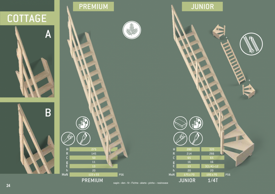 Pagina 25-Scari in kit din lemn si din metal SOGEM Catalog, brosura Romana, Engleza, Germana, Franceza,...