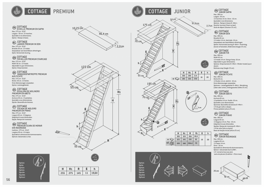 Pagina 57-Scari in kit din lemn si din metal SOGEM Catalog, brosura Romana, Engleza, Germana, Franceza,...