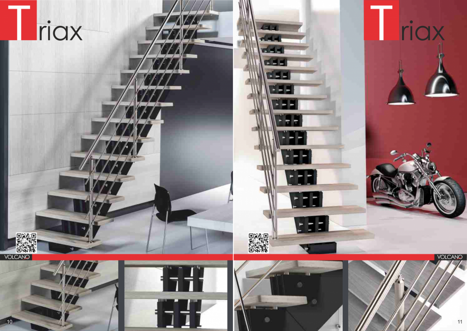 Pagina 6-Scari din lemn si din metal - Colectia Volcano SOGEM Catalog, brosura Romana, Engleza, Germana,...