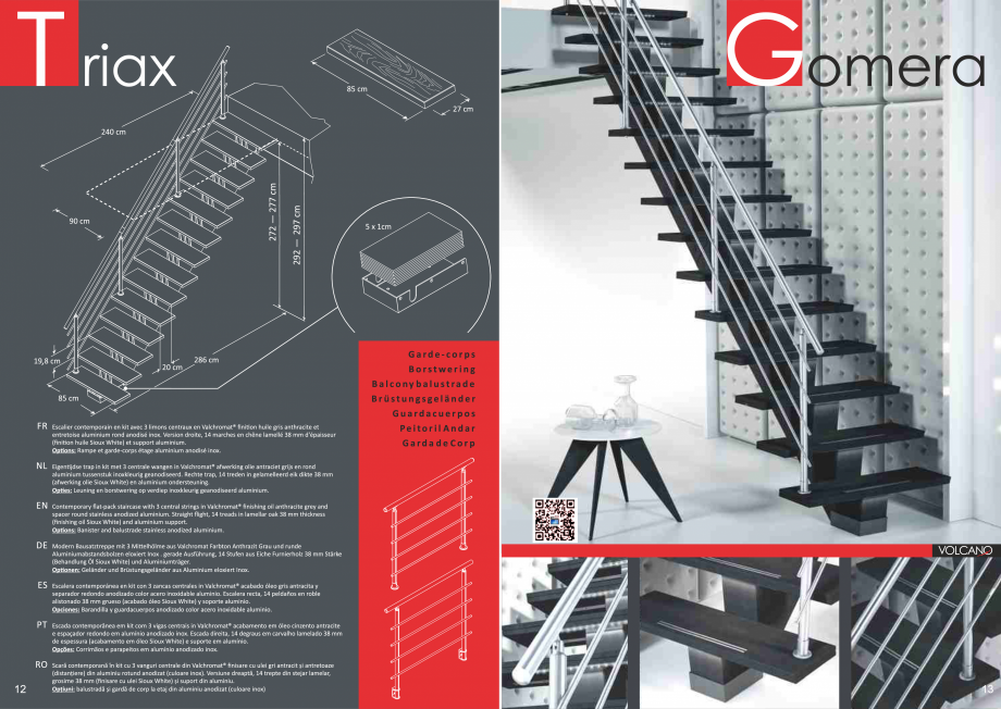 Pagina 7-Scari din lemn si din metal - Colectia Volcano SOGEM Catalog, brosura Romana, Engleza, Germana,...