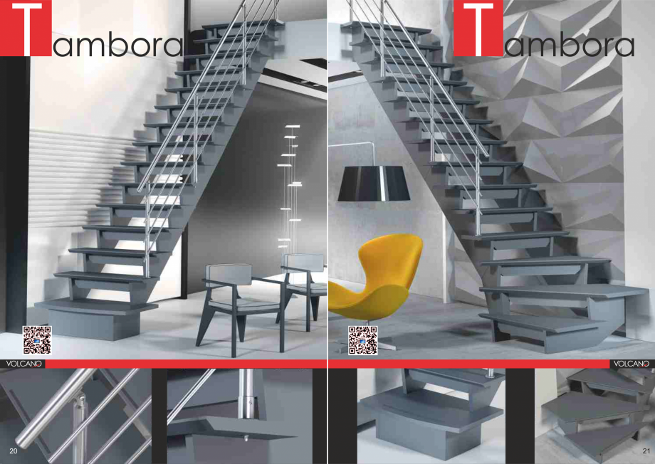 Pagina 11-Scari din lemn si din metal - Colectia Volcano SOGEM Catalog, brosura Romana, Engleza, Germana,...