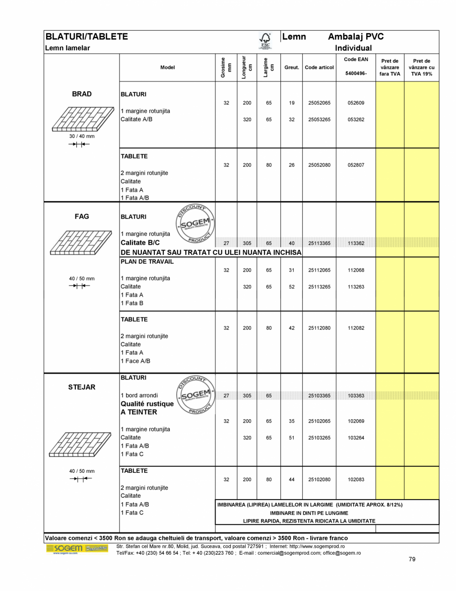 Pagina 86-Scari moderne SOGEM Gomera Specificații tehnice Romana 
Treapta suplimentara

(maximum 2 trepte)
1 ...