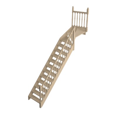 SOGEM Exemplu de scari pe structura din lemn cu turnanta sus - JURA - Scari pe