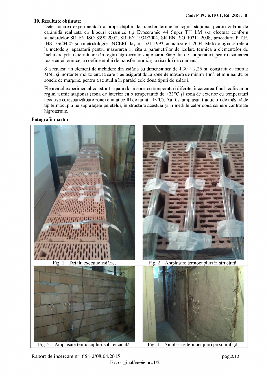 Pagina 2-Studiu termotehnic caramida Evoceramic CEMACON EVOCERAMIC EC 44 LM Catalog, brosura Romana carea...