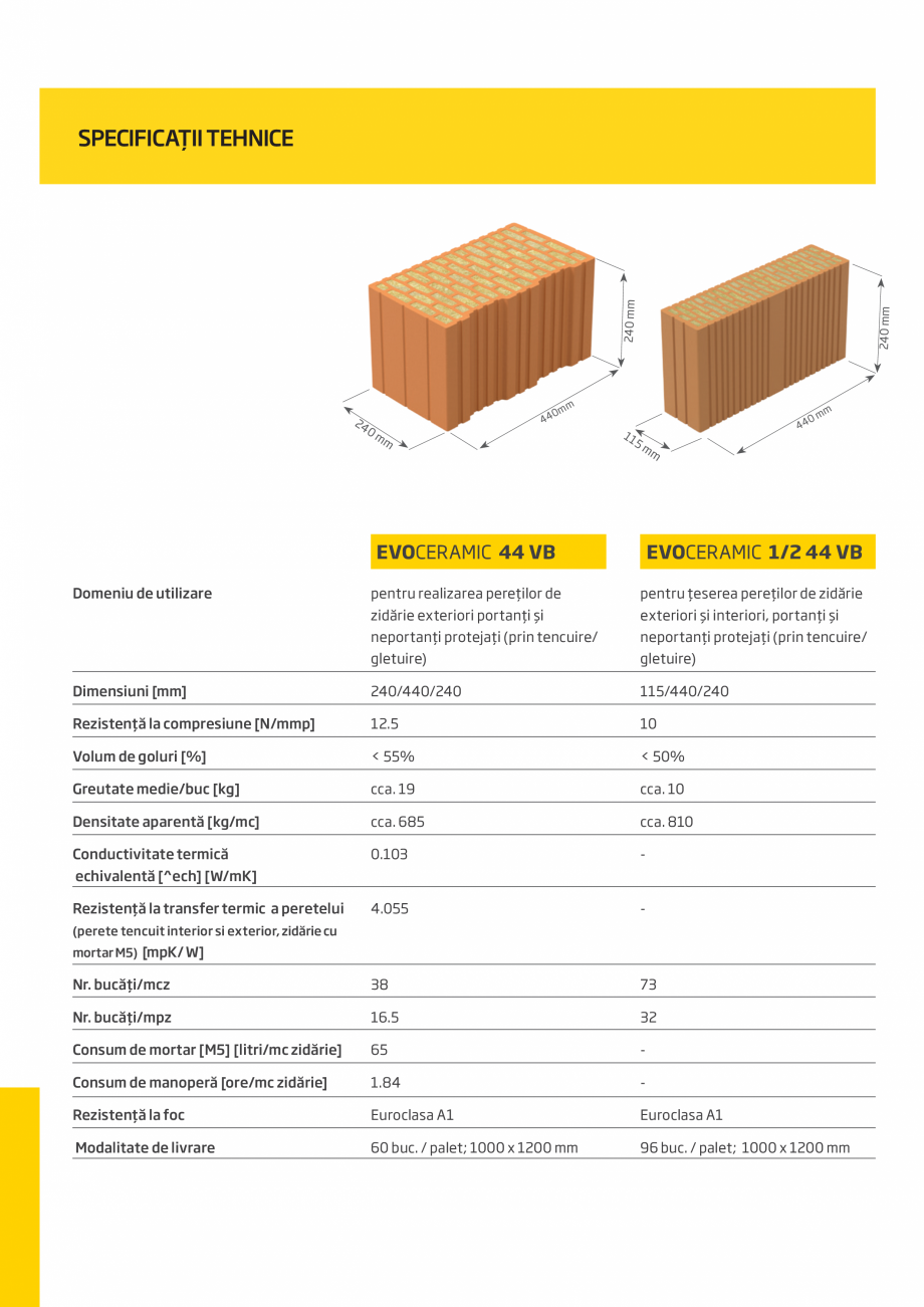 Pagina 14-Primul bloc ceramic portant cu vata bazaltica integrata CEMACON EVOCERAMIC EC 44 VB Catalog, brosura...