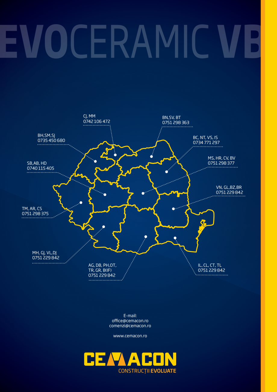 Pagina 16-Primul bloc ceramic portant cu vata bazaltica integrata CEMACON EVOCERAMIC EC 44 VB Catalog, brosura...