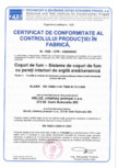 Certificat de conformitate al productiei in fabrica cos de fum HELUZ