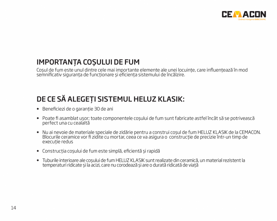 Pagina 14-Cosuri de fum - Construieste inteligent pentru cei care iti sunt aproape HELUZ Catalog, brosura...