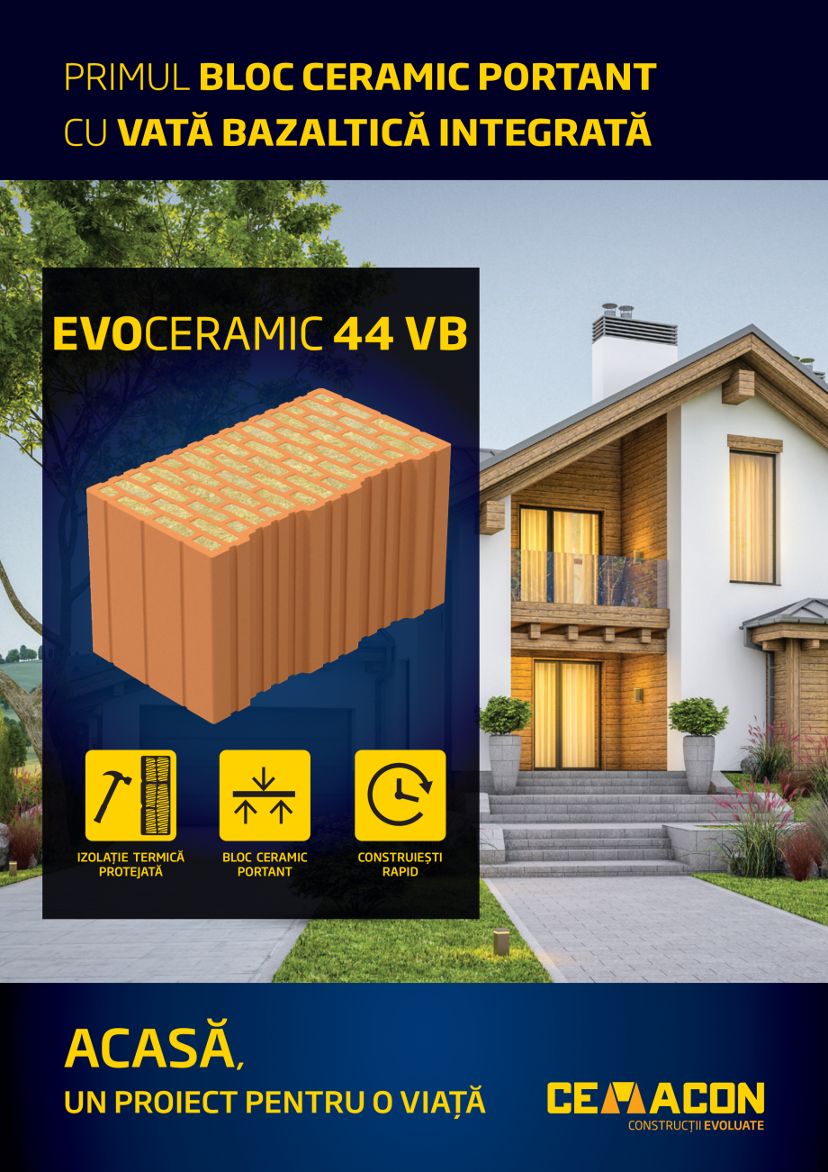 Pagina 1-Brosura VB final_web CEMACON EVOCERAMIC 44 VB Engleza PRIMUL BLOC CERAMIC PORTANT
CU VATĂ...