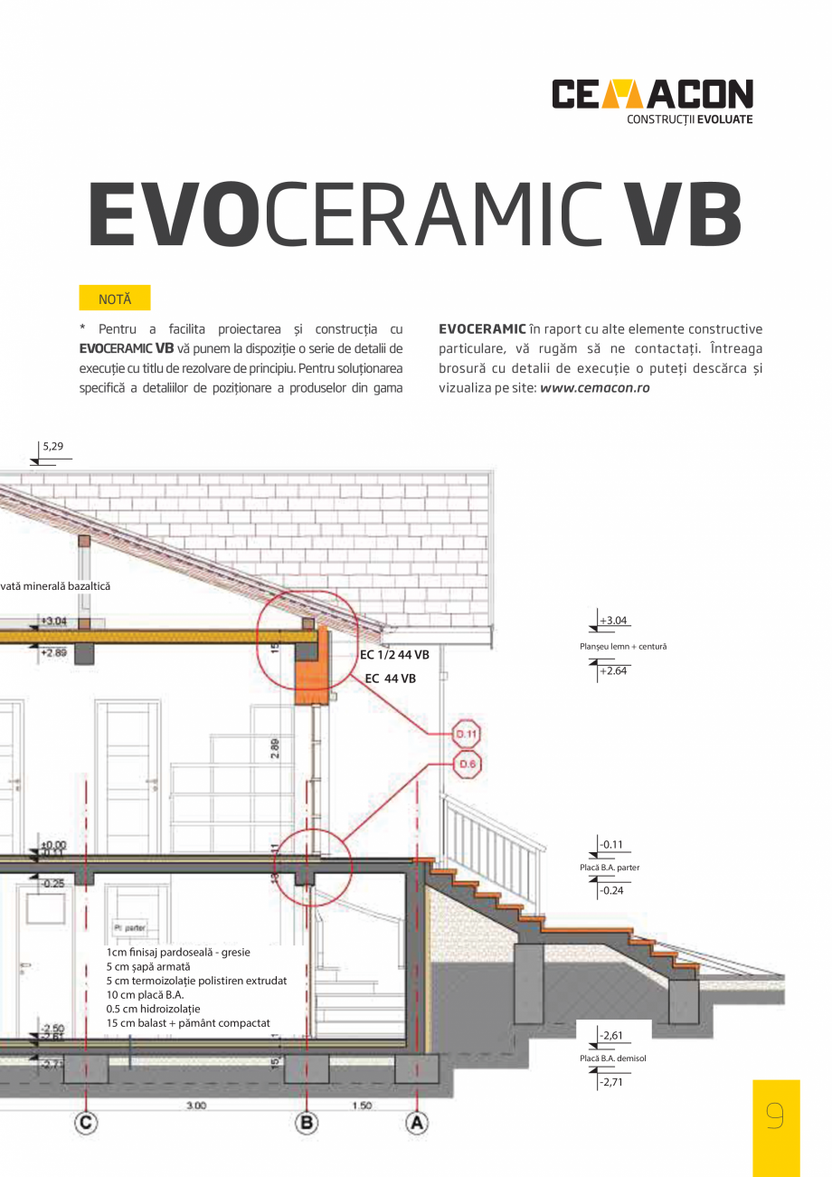 Pagina 9 - Brosura VB final_web CEMACON EVOCERAMIC 44 VB Engleza ural și sănătos în clădire.
...