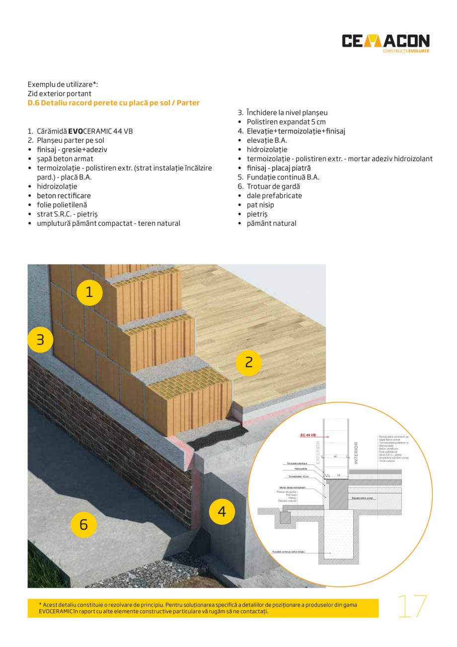 Pagina 17-Detalii de executie CEMACON EVOCERAMIC 44 VB Instructiuni montaj, utilizare Romana  1/2 44
Grindă...