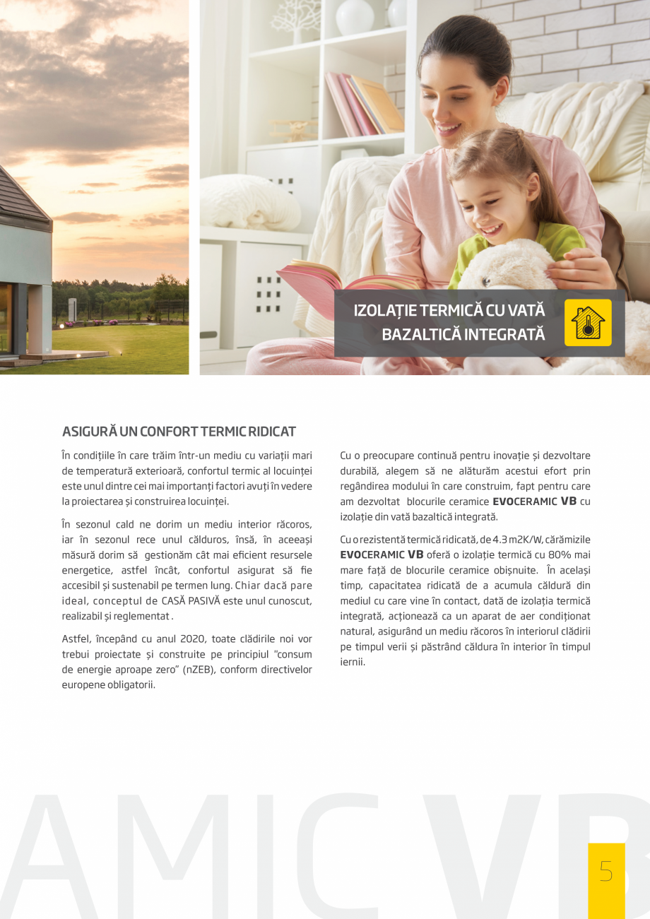 Pagina 5-Primul bloc ceramic portant cu vata bazaltica integrata CEMACON EVOCERAMIC 44 VB, EVOCERAMIC 1/2...