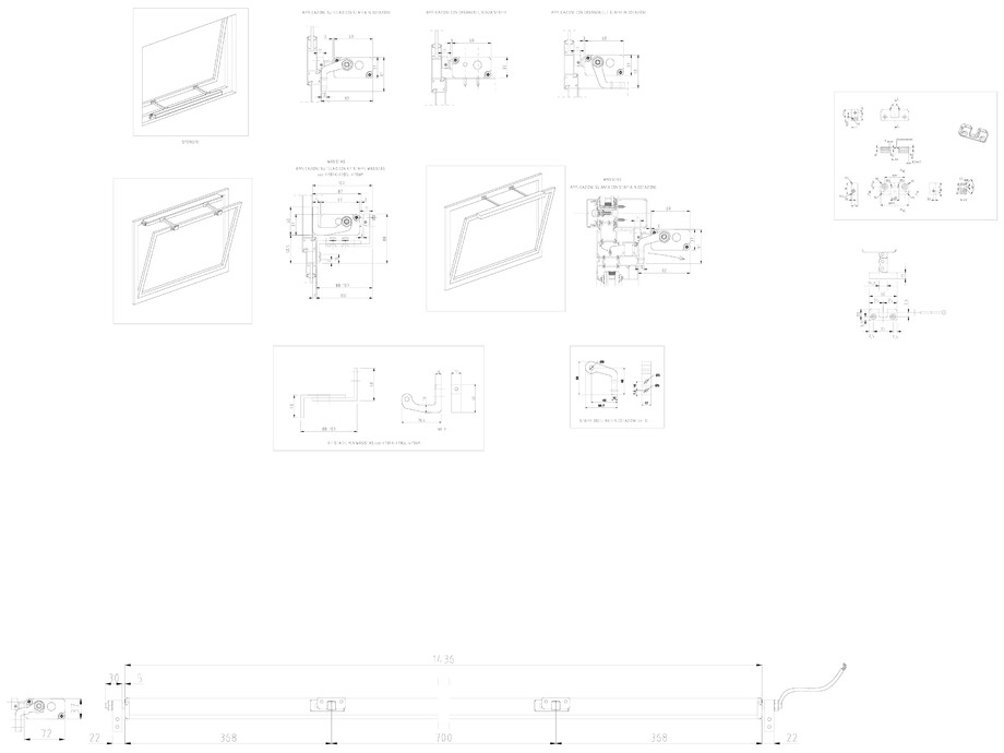 Pagina 1-CAD-DWG Actuator electric cu lant TWIN QUASAR cursa maxima 500 mm KADRA Detaliu de montaj 