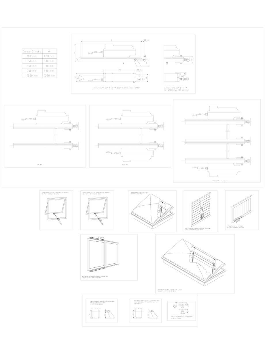 Pagina 1-CAD-PDF Actuator electric liniar cu cremaliera RACK-DUAL RACK - DOUBLE RACK cursa maxima 1000mm...