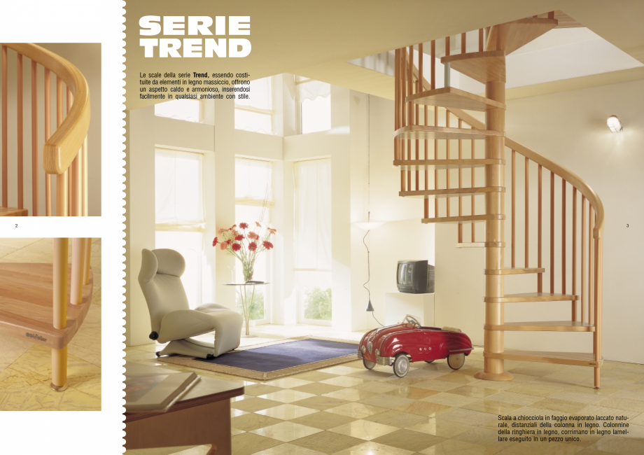 Pagina 2-Scari interioare elicoidale din lemn ESTFELLER TREND Spirala Catalog, brosura Italiana tuite da...