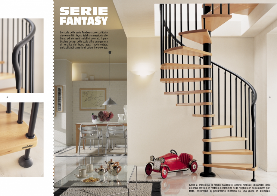 Pagina 3-Scari interioare elicoidale din lemn ESTFELLER TREND Spirala Catalog, brosura Italiana a serie Elite...