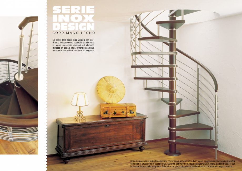Pagina 6-Scari interioare elicoidale din lemn ESTFELLER TREND Spirala Catalog, brosura Italiana ano a sezione...
