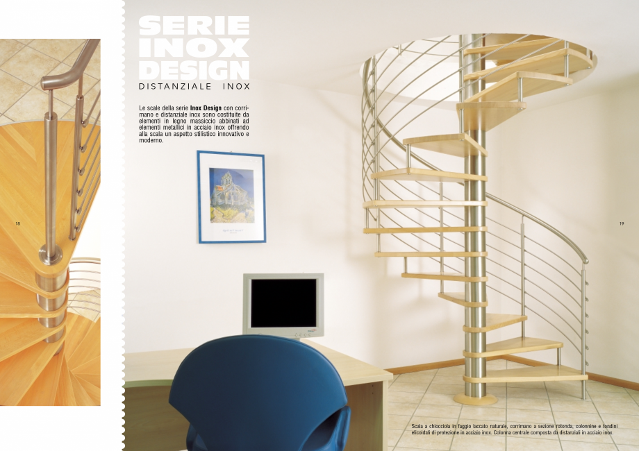 Pagina 10-Scari interioare elicoidale din lemn ESTFELLER TREND Spirala Catalog, brosura Italiana pino, mogano,...