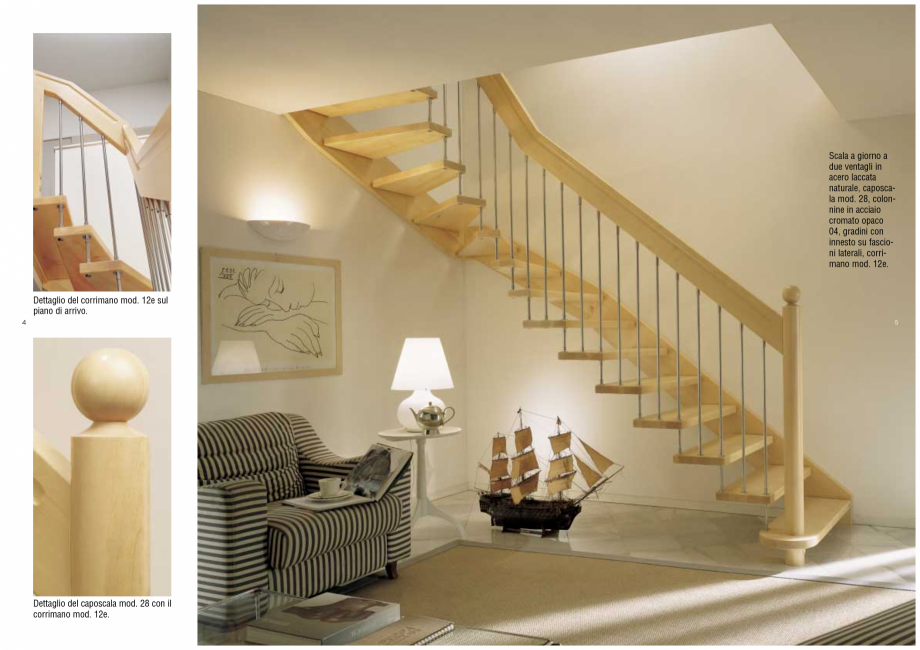 Pagina 3-Scari interioare ESTFELLER ELITE Catalog, brosura Italiana iretto nel muro, corrimano sagomato in...