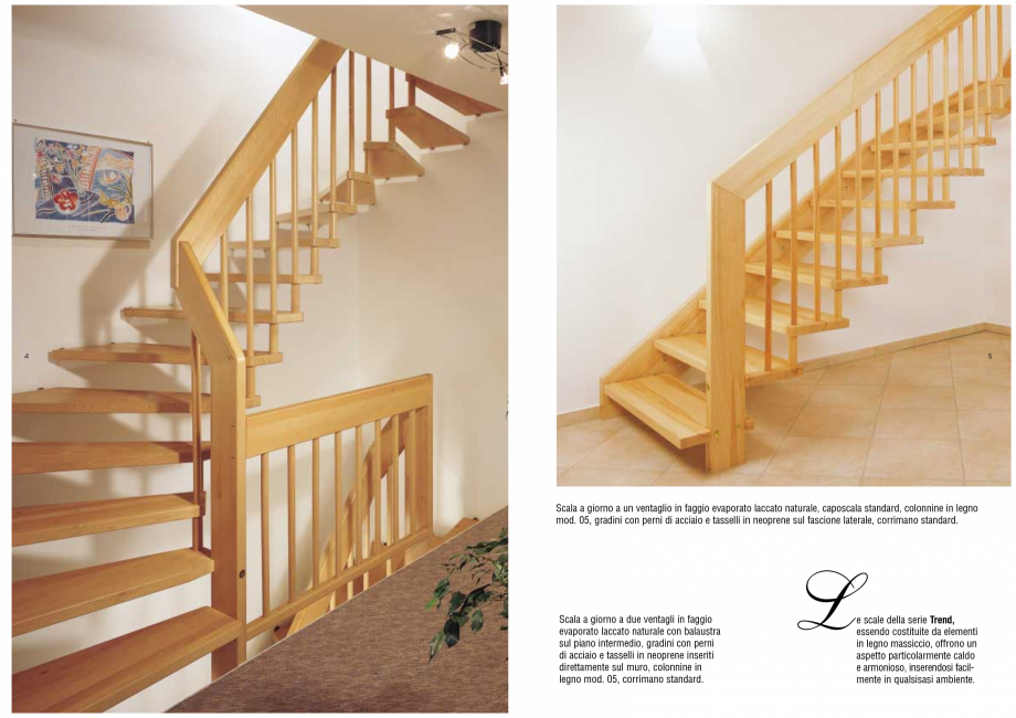 Pagina 3-Scari interioare ESTFELLER TREND Catalog, brosura Italiana giorno a due ventagli in faggio evaporato...