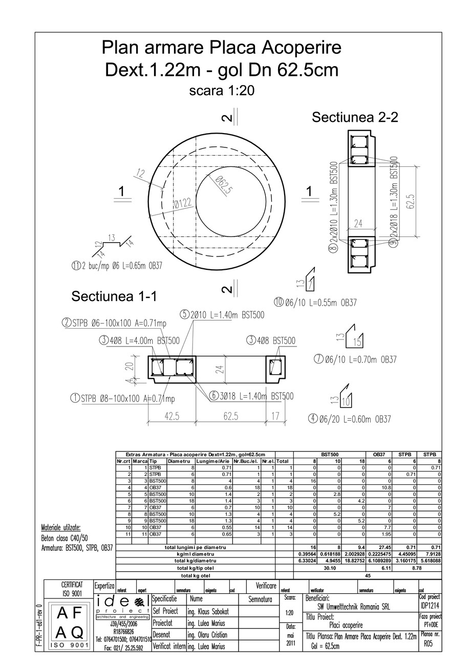 Pagina 1-CAD-PDF Placa acoperire Dext1220 H200 cu GOL DN625 SW UMWELTTECHNIK Detaliu de produs 