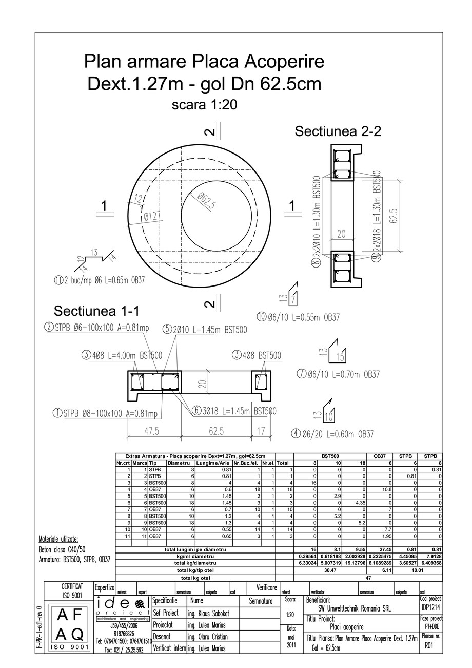Pagina 1-CAD-PDF Placa acoperire Dext1270 H200 cu GOL DN625 SW UMWELTTECHNIK Detaliu de produs 