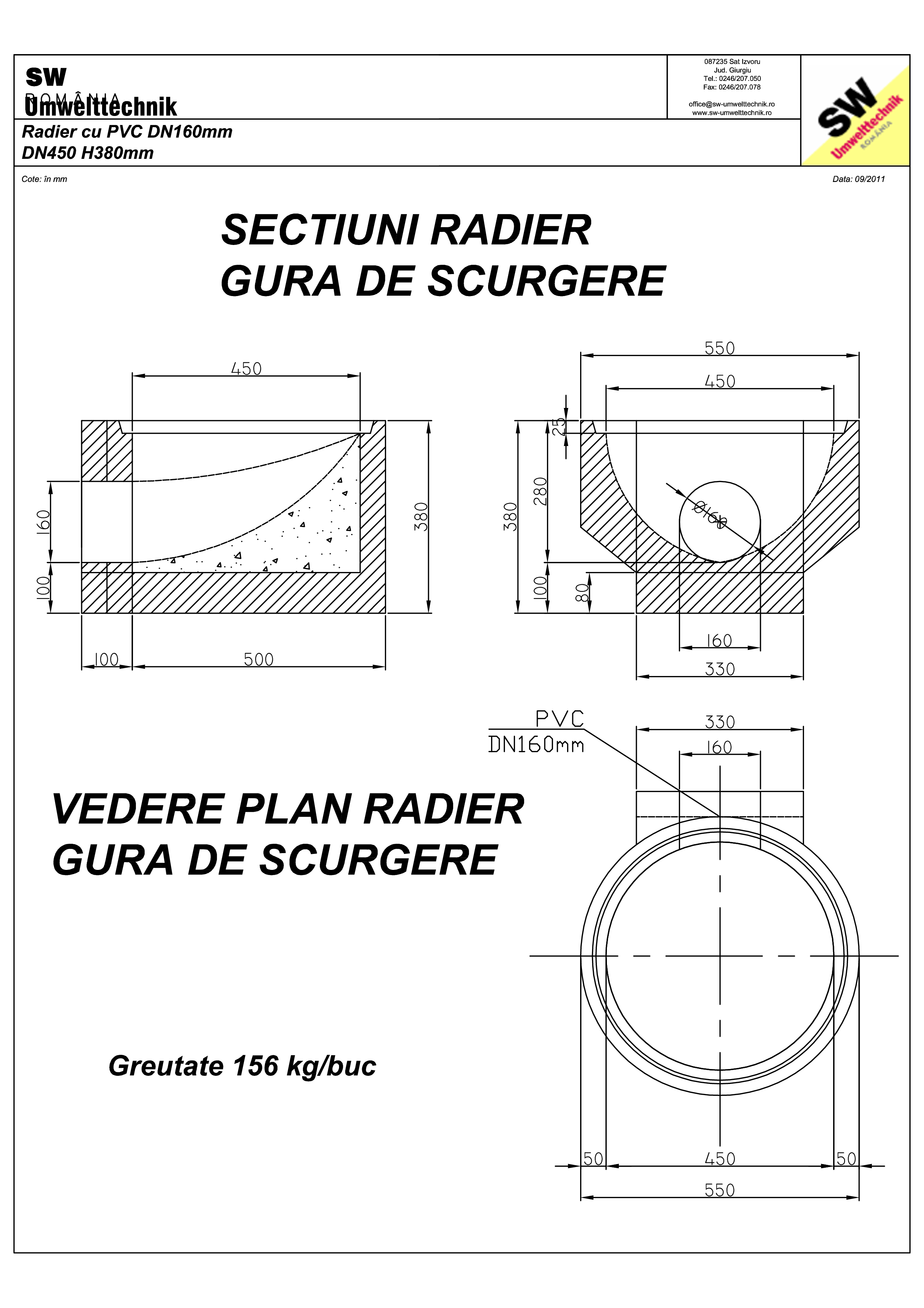 Pagina 1 - CAD-PDF Plan Ortisoara - radier cu PVC SW UMWELTTECHNIK Detaliu de produs 