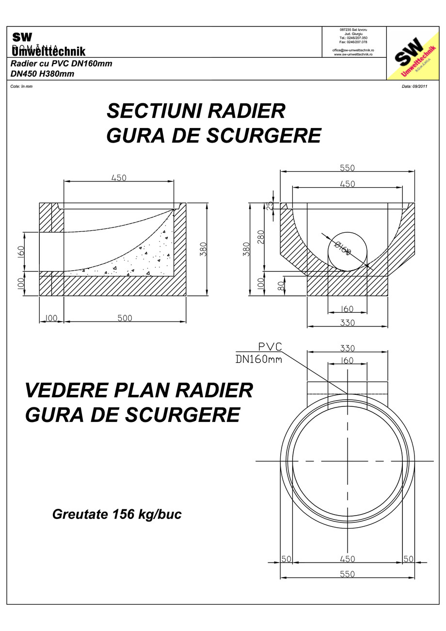 Pagina 1-CAD-PDF Plan Ortisoara - radier cu PVC SW UMWELTTECHNIK Detaliu de produs 