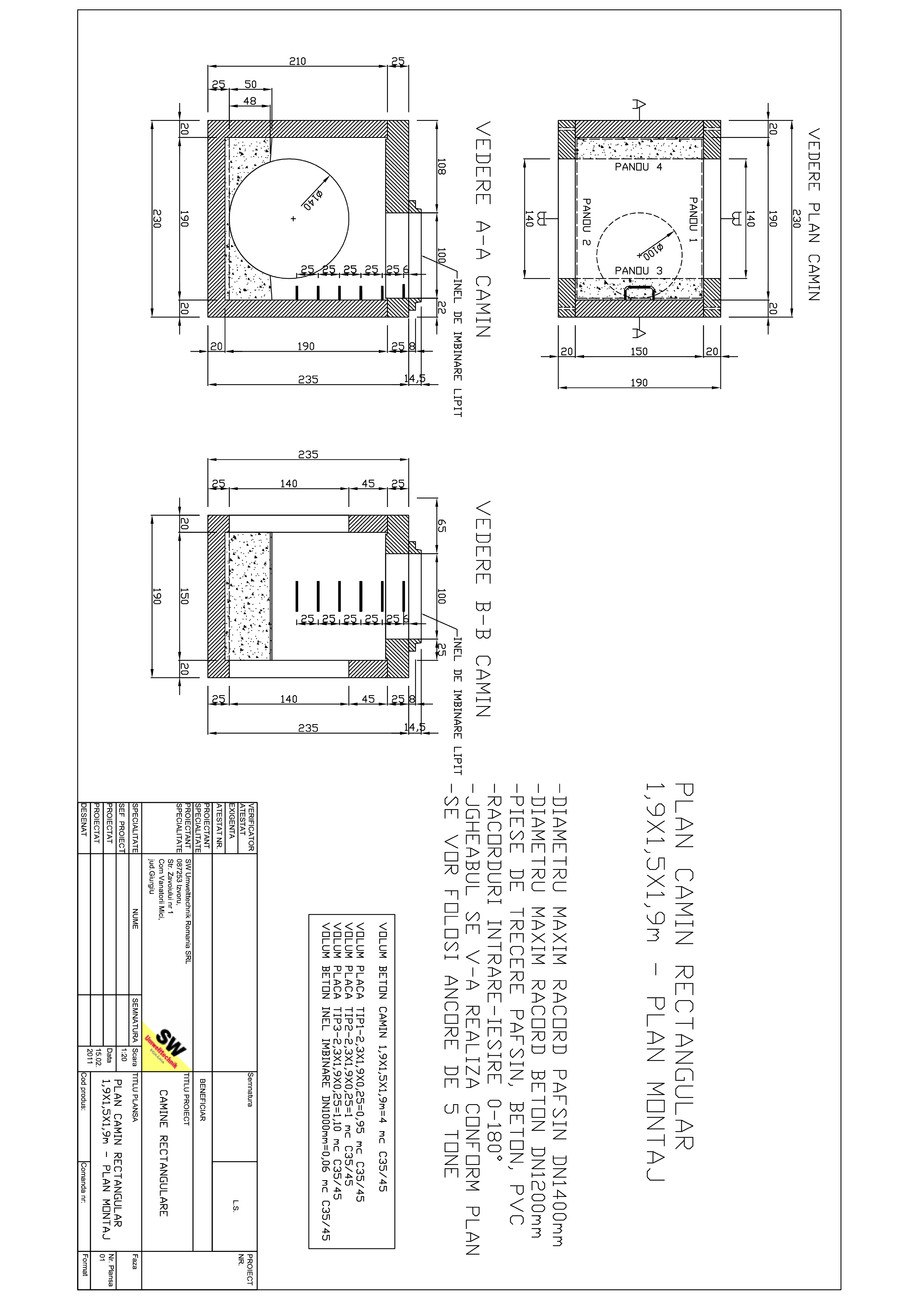 Pagina 1-CAD-PDF Camin rectangular Dint.1,9x1,5x1,9m SW UMWELTTECHNIK Detaliu de produs 