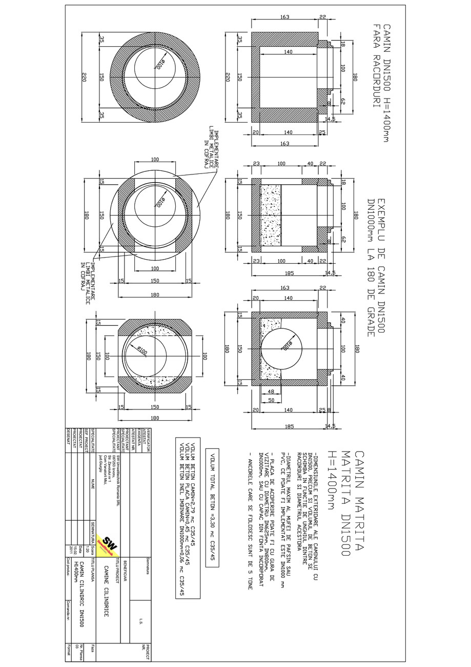 Pagina 1-CAD-PDF Camin rectangular DN1,5 H1,4m SW UMWELTTECHNIK Detaliu de produs 