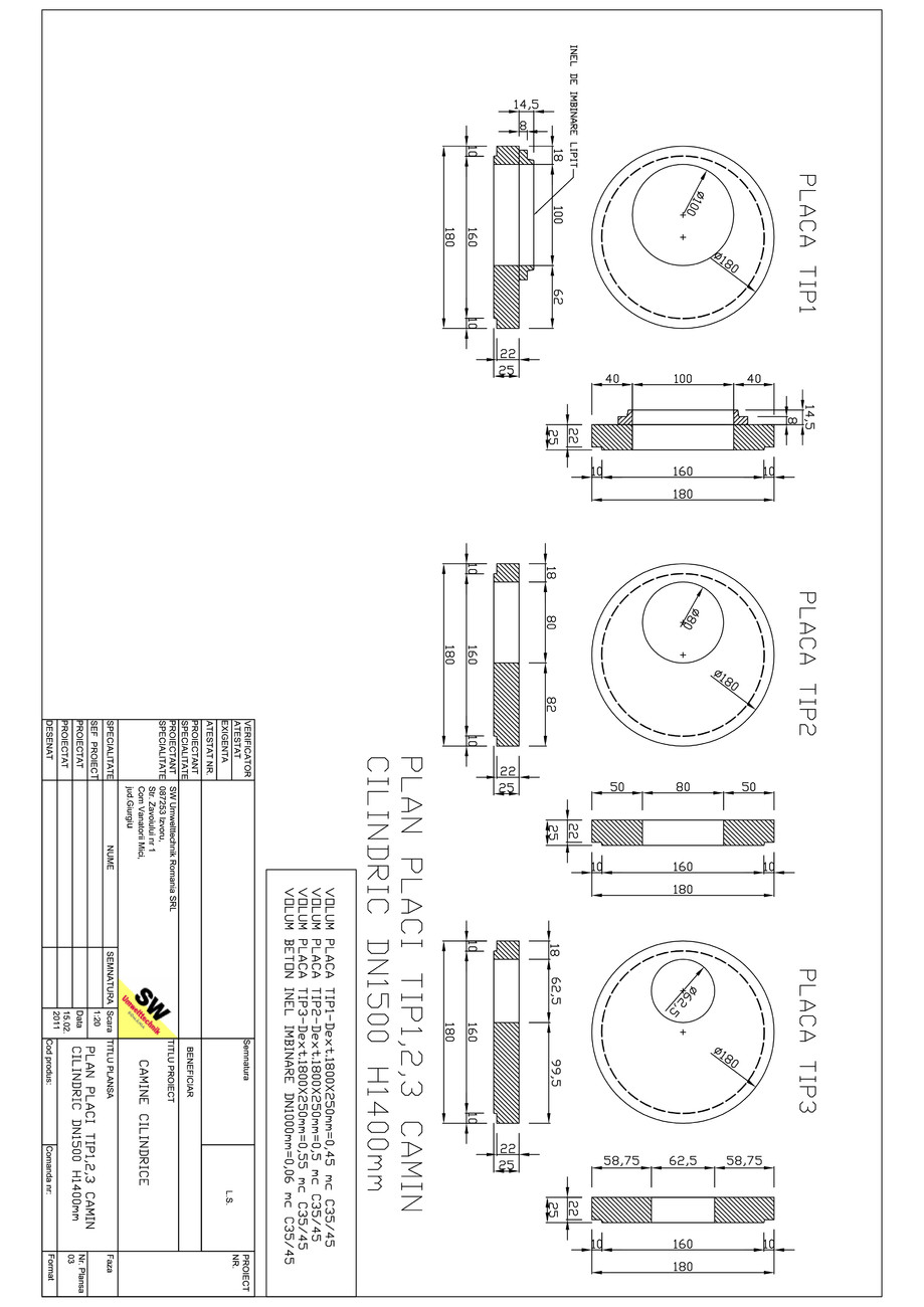 Pagina 1-CAD-PDF Placa camin cilindric DN1,5 H1,4m SW UMWELTTECHNIK Detaliu de produs 
