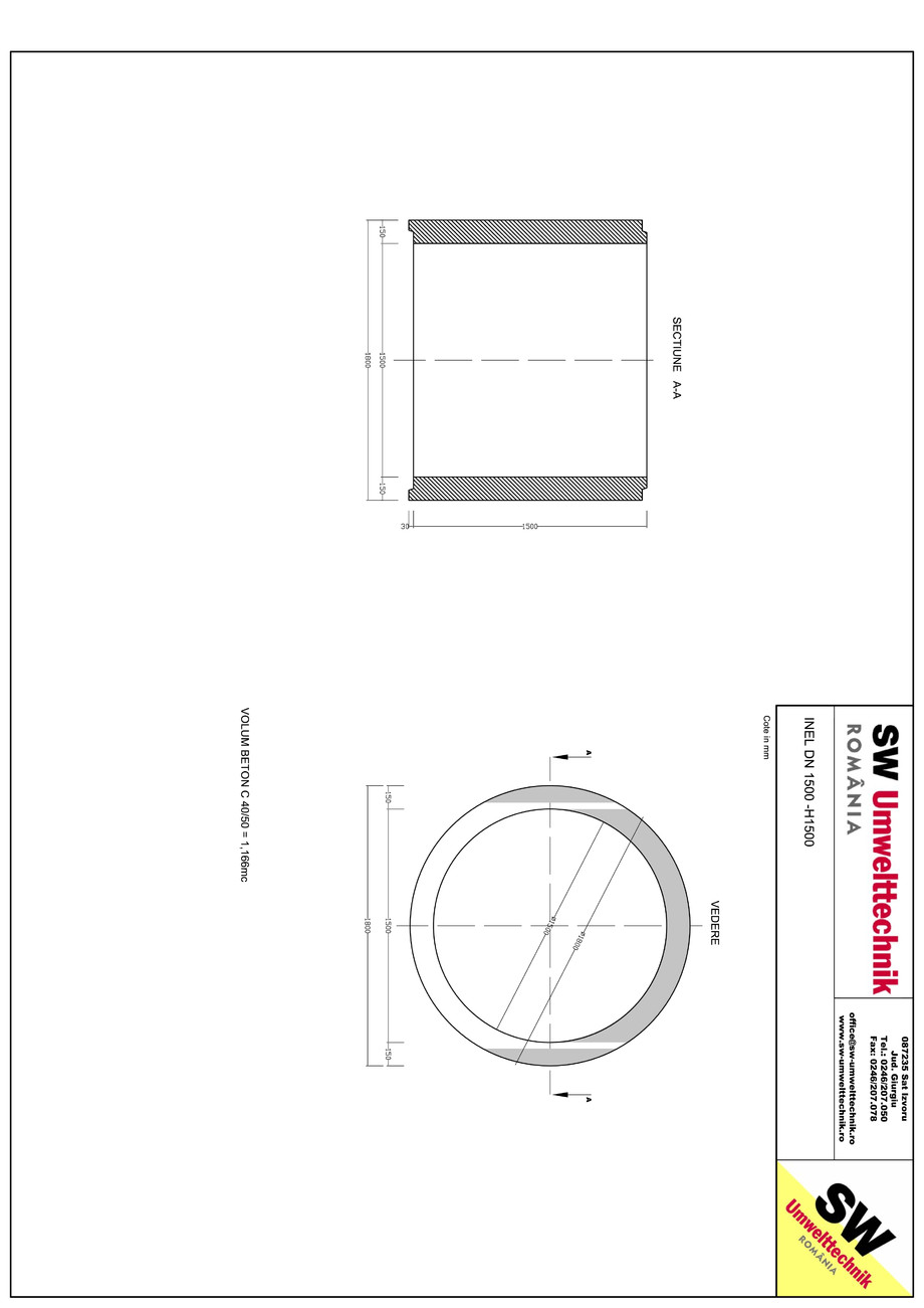 Pagina 1-CAD-PDF Inel DN1500 INEL H1500 SW UMWELTTECHNIK Detaliu de produs 