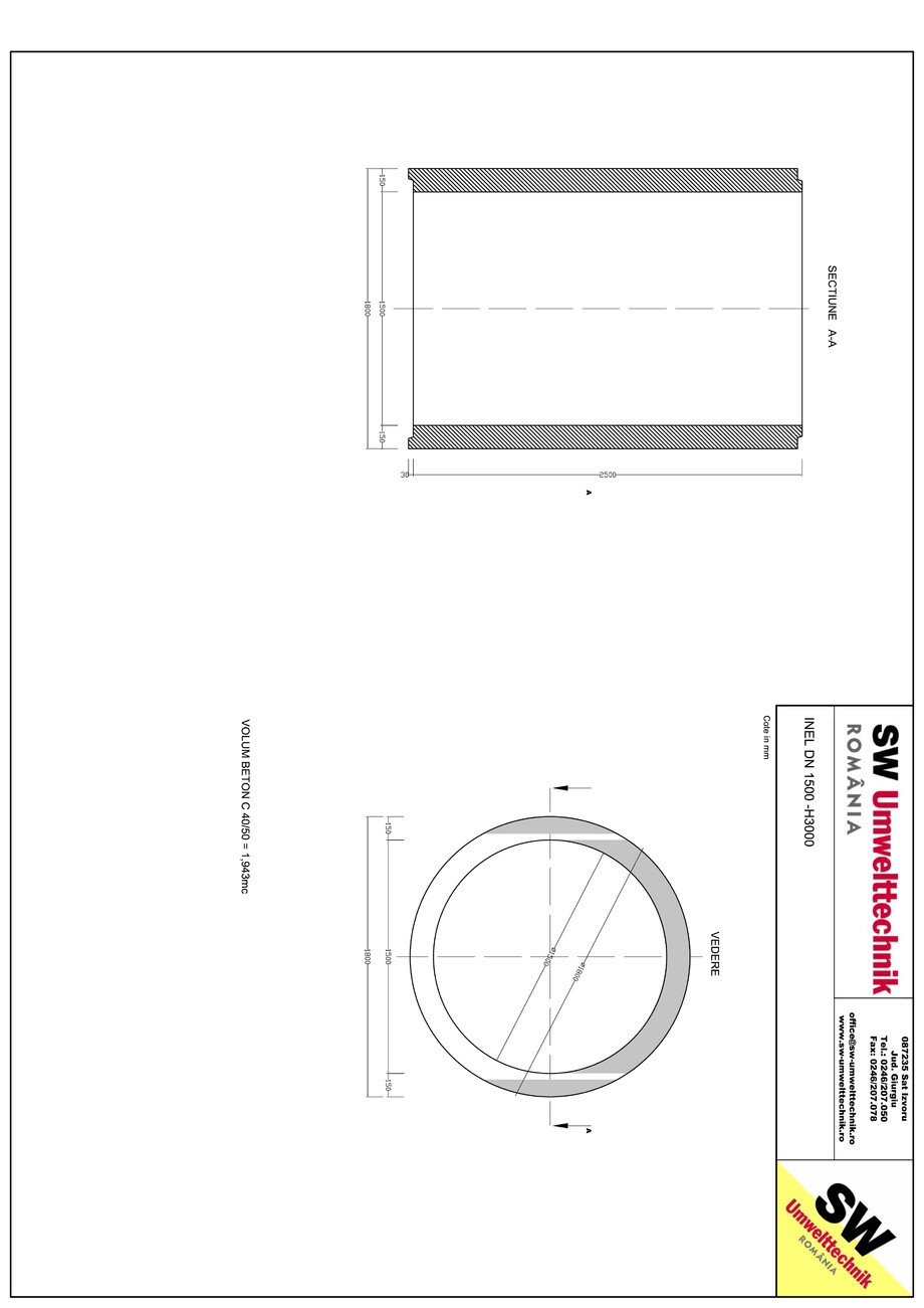 Pagina 1-CAD-PDF Inel DN1500 -inel H3000 SW UMWELTTECHNIK Detaliu de produs 