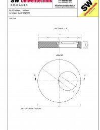 Placa Dext.1800 H250 cu capac ductil DN800