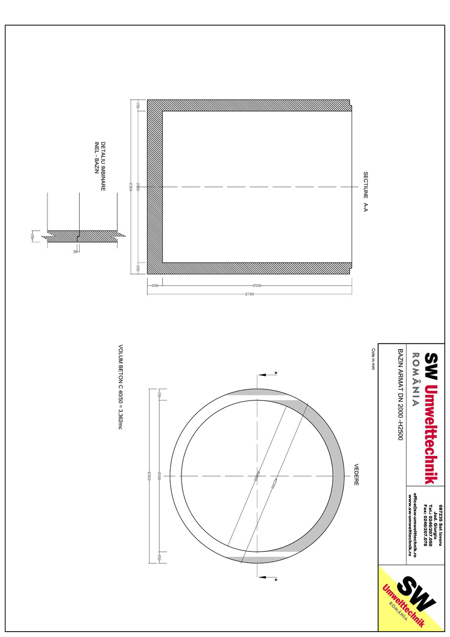 Pagina 1-CAD-PDF Bazin armat DN2000 H2500 SW UMWELTTECHNIK Detaliu de produs 