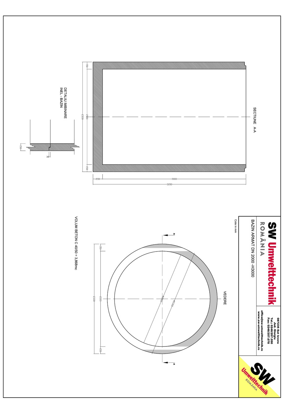 Pagina 1-CAD-PDF Bazin armat DN2000 H3000 SW UMWELTTECHNIK Detaliu de produs 
