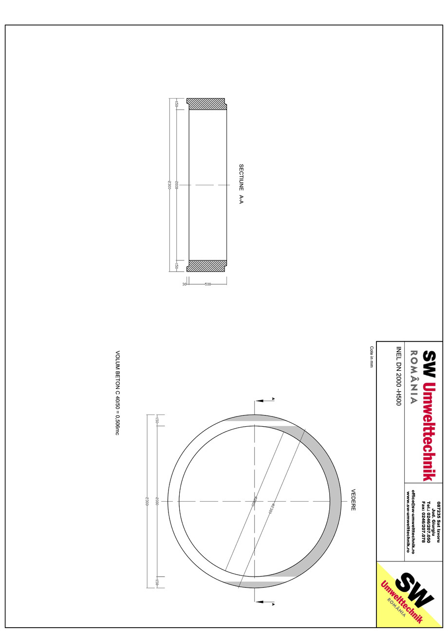 Pagina 1-CAD-PDF Inel DN2000 - Inel H500 SW UMWELTTECHNIK Detaliu de produs 