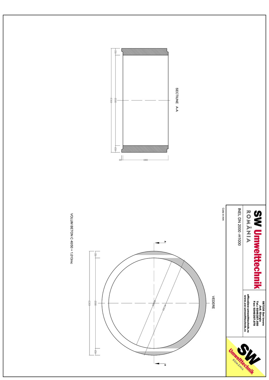 Pagina 1-CAD-PDF Inel DN2000 - Inel H1000 SW UMWELTTECHNIK Detaliu de produs 