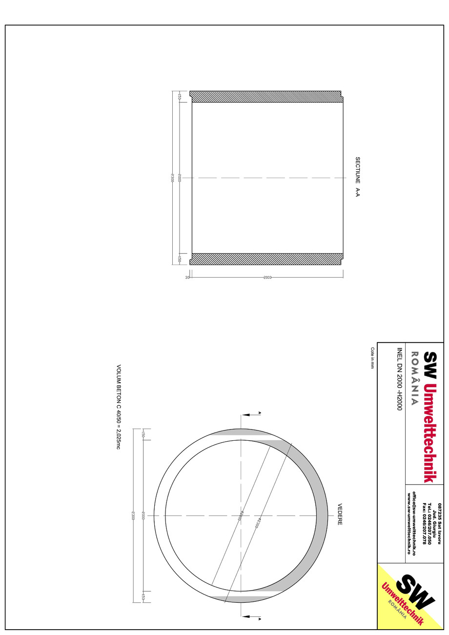 Pagina 1-CAD-PDF Inel DN2000 - Inel H2000 SW UMWELTTECHNIK Detaliu de produs 