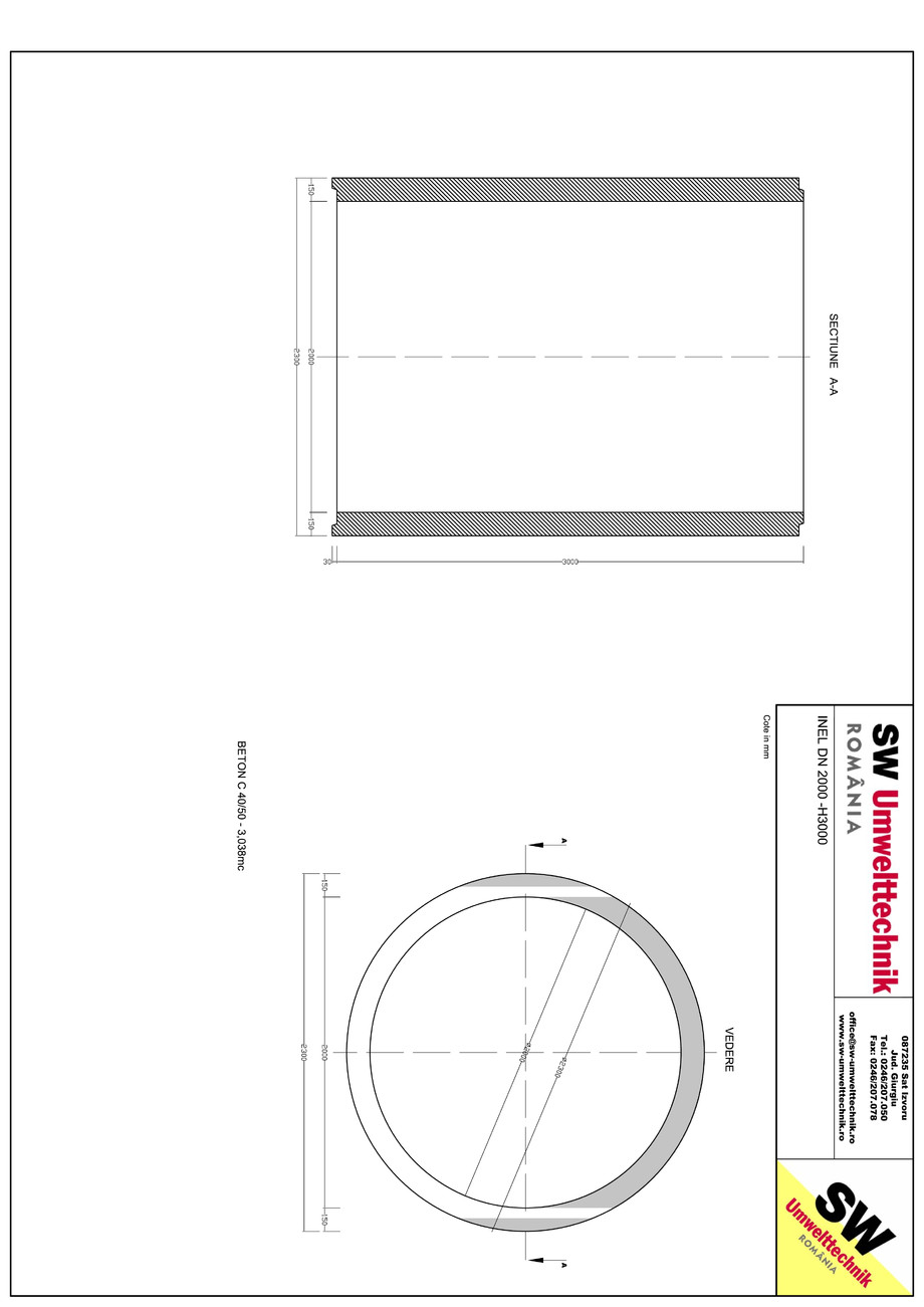 Pagina 1-CAD-PDF Inel DN2000 - Inel H3000 SW UMWELTTECHNIK Detaliu de produs 