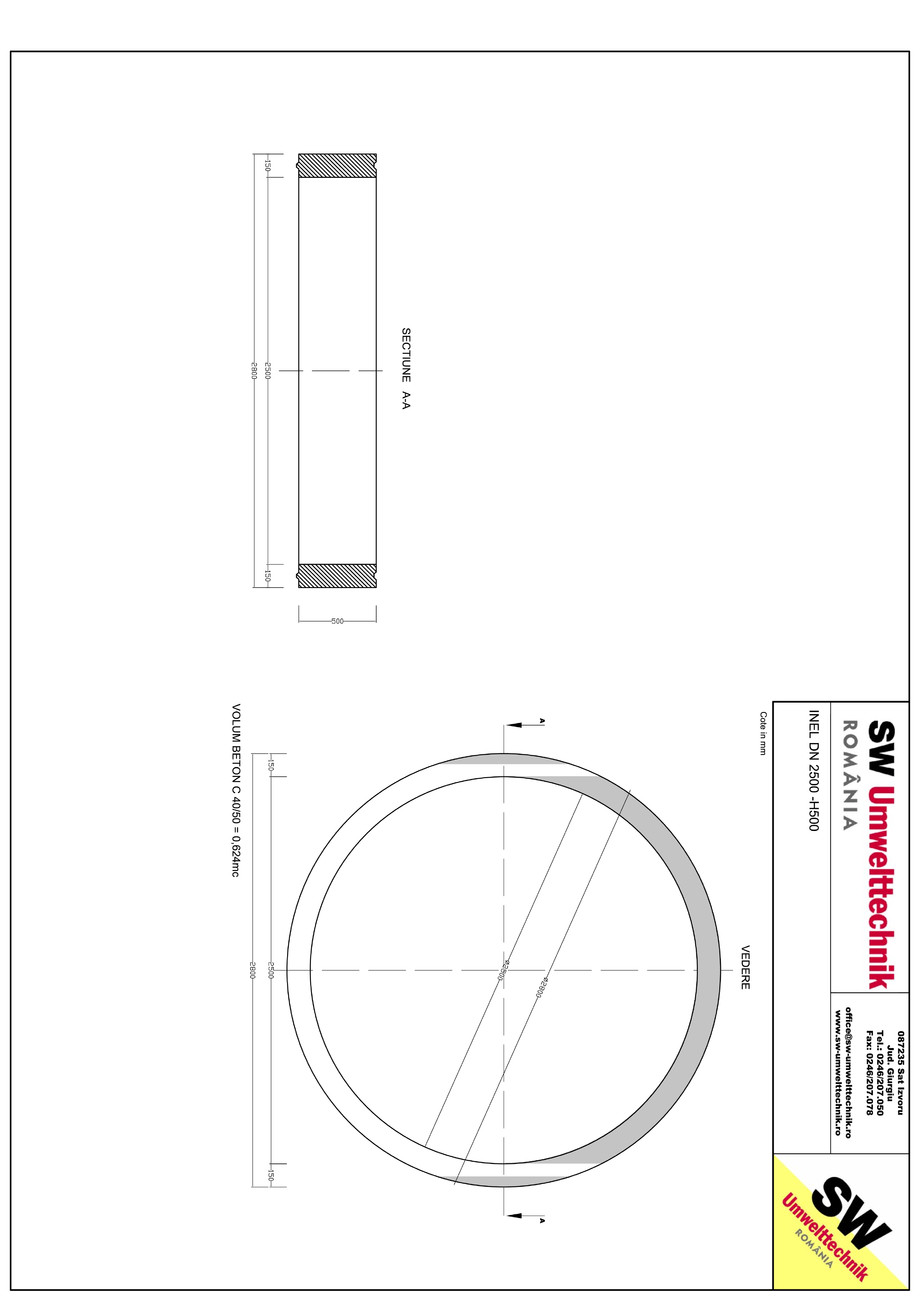 Pagina 1-CAD-PDF Inel DN2500 - Inel H500 SW UMWELTTECHNIK Detaliu de produs 