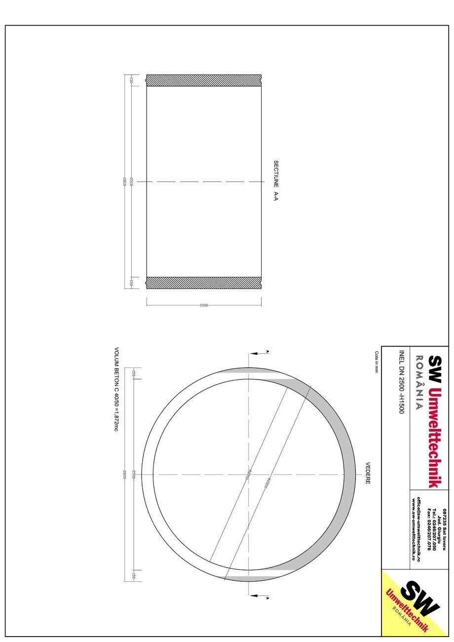 Pagina 1-CAD-PDF Inel DN2500 - Inel H1500 SW UMWELTTECHNIK Detaliu de produs 