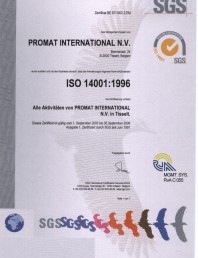 Certificat ISO 14001
