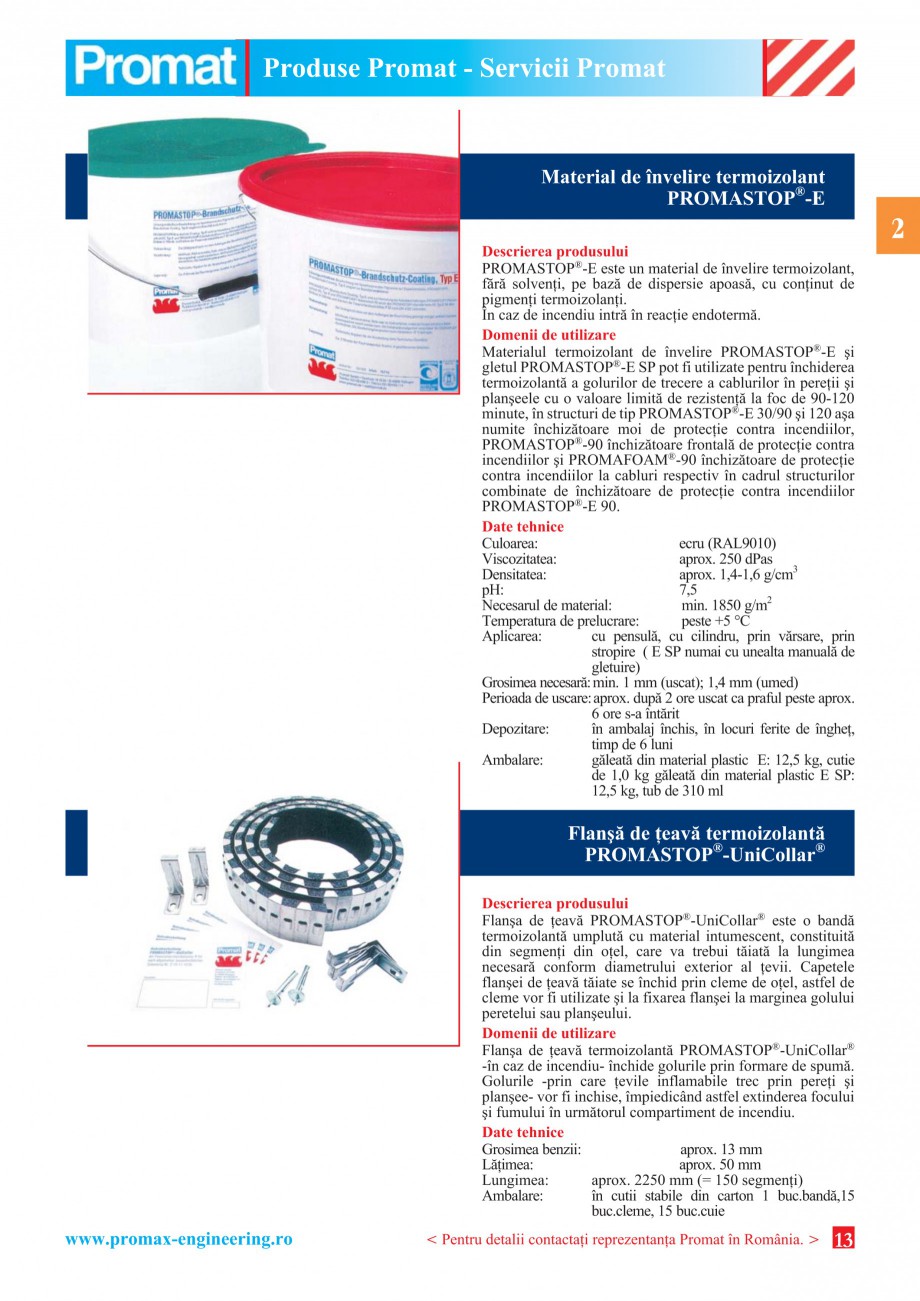 Pagina 13 - Catalog general de produse PROMAT Catalog, brosura Romana lasarea deºeurilor: resturile...