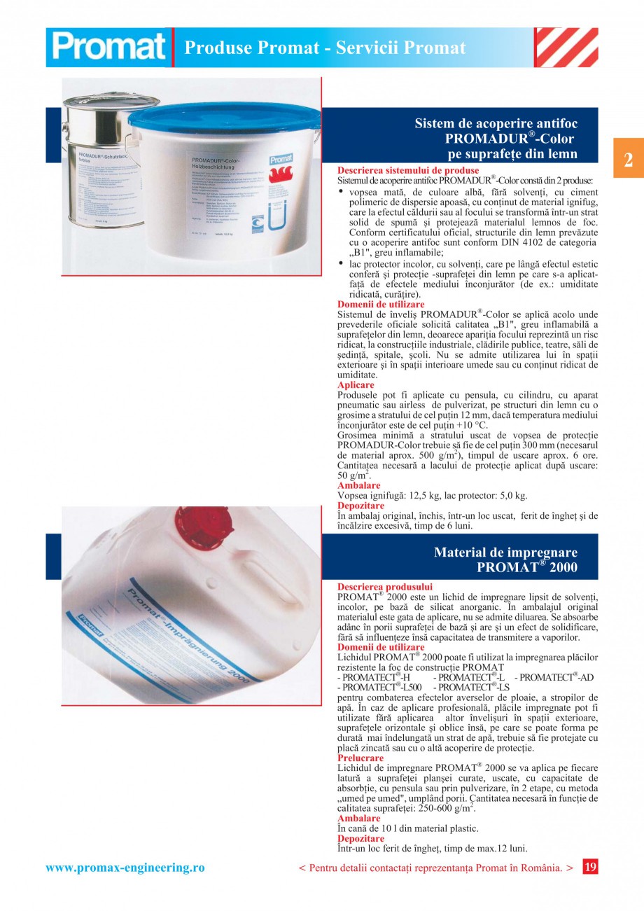 Pagina 19 - Catalog general de produse PROMAT Catalog, brosura Romana ac (20 kg) de mortar uscat 8,4...