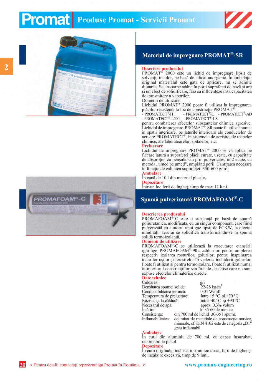 Pagina 20 - Catalog general de produse PROMAT Catalog, brosura Romana nice Timp deschis: aprox. 3...
