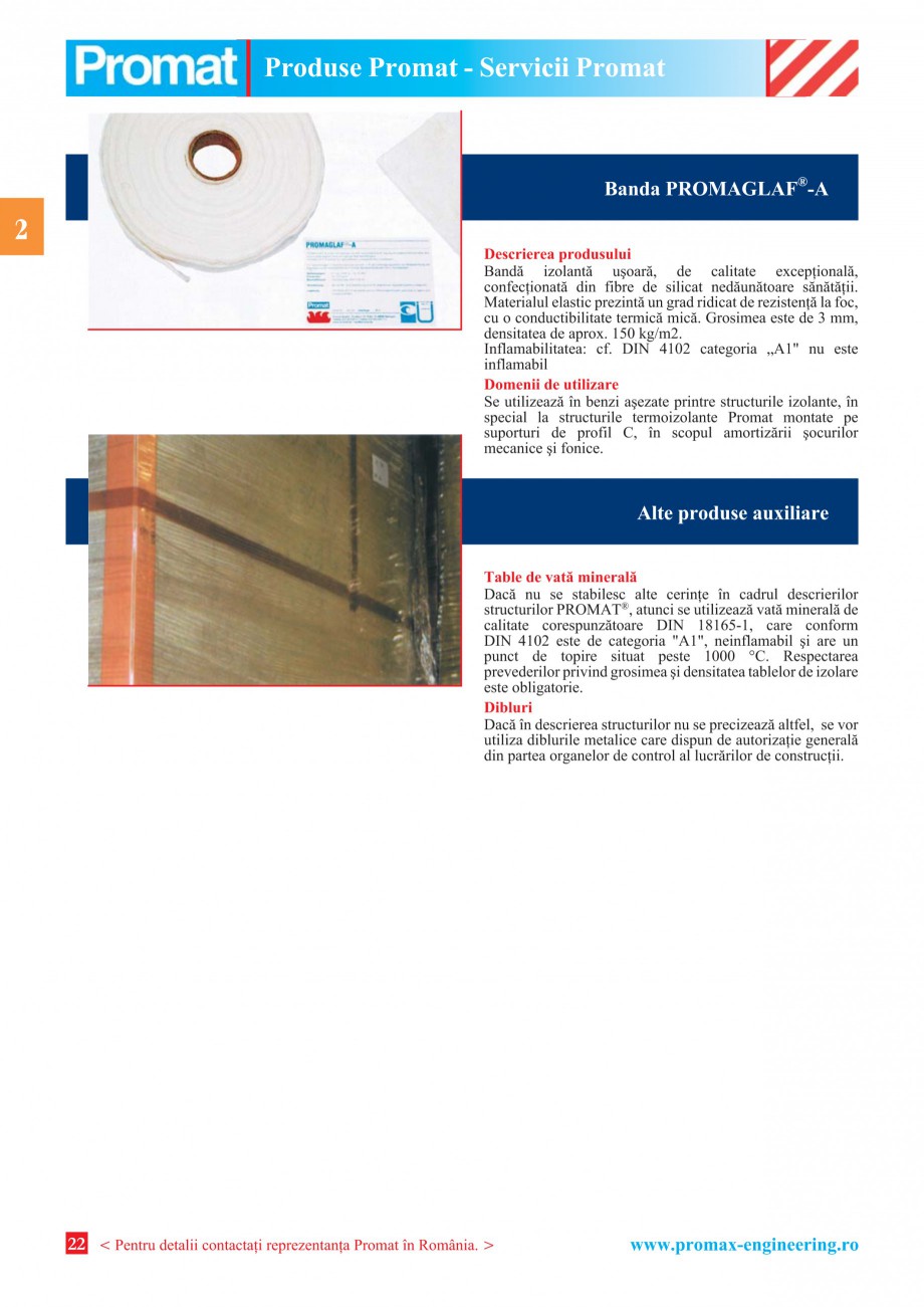 Pagina 22 - Catalog general de produse PROMAT Catalog, brosura Romana  Dimensiunea maximã la care...