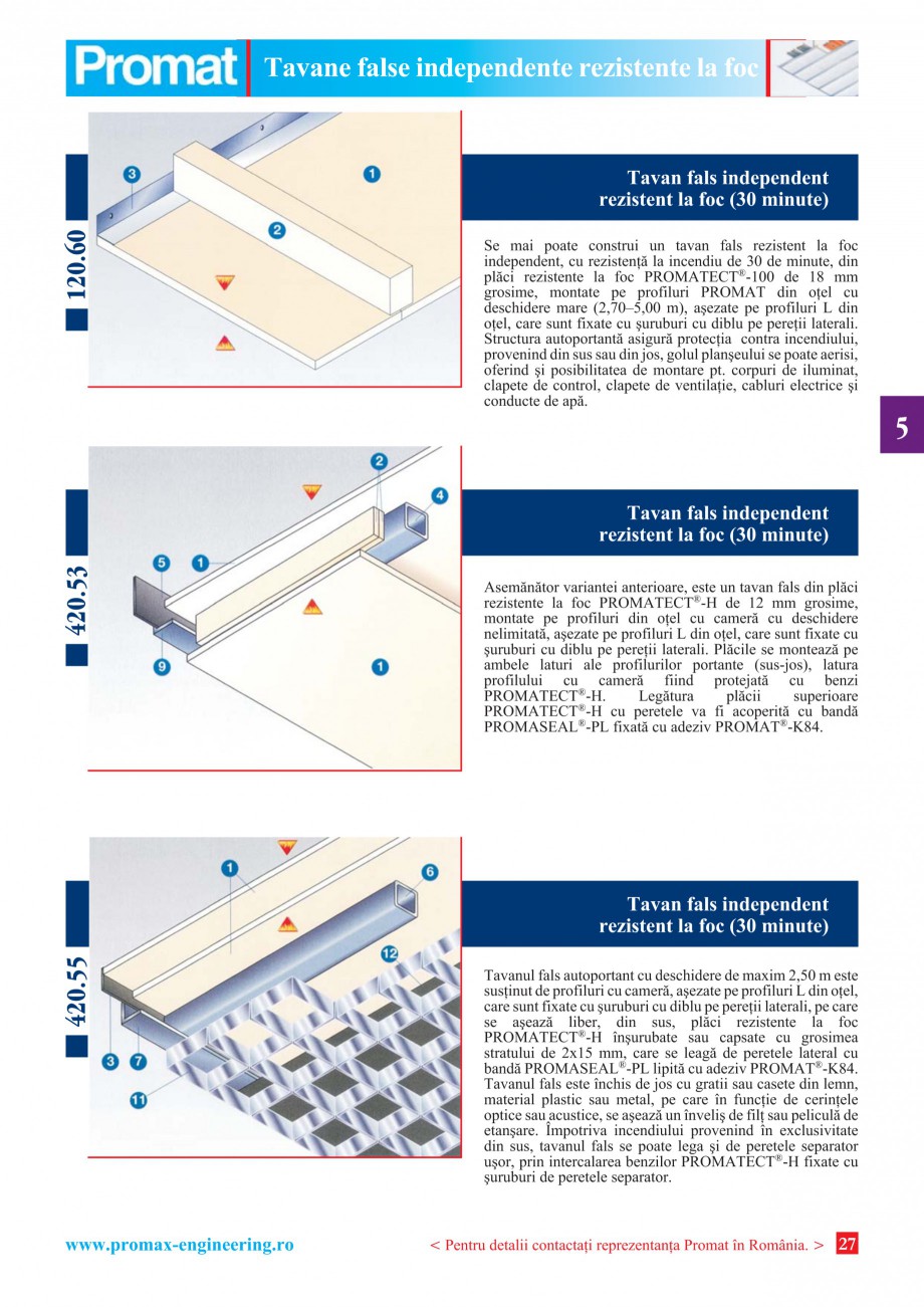Pagina 27 - Catalog general de produse PROMAT Catalog, brosura Romana n structuri de închizãturi...